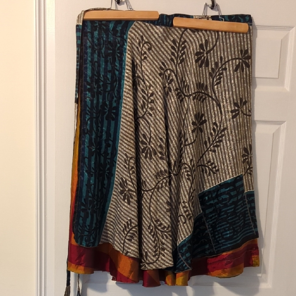 Darn Good Yarn DGY Sari Skirt Women's Ankle Maxi Length